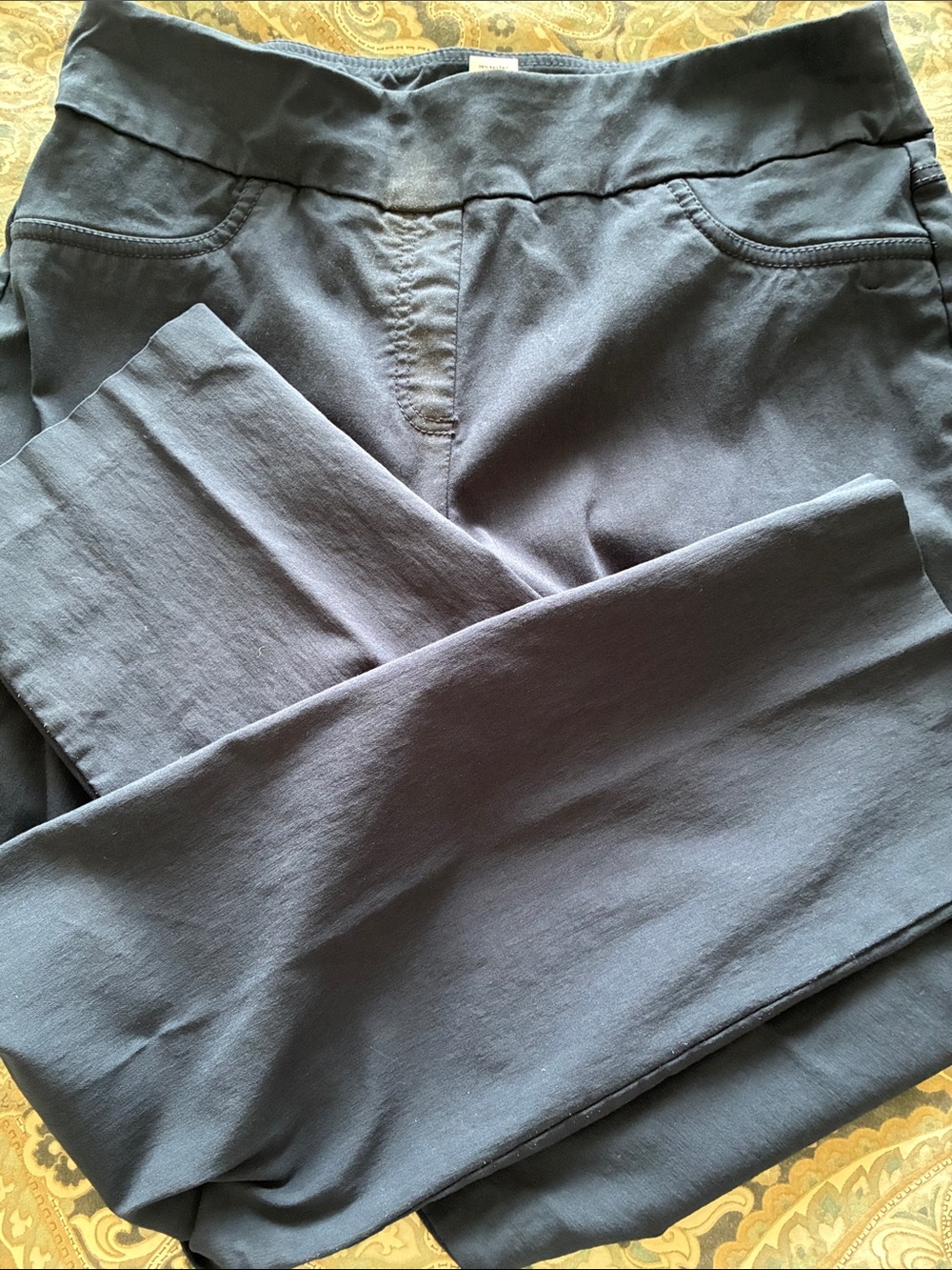 Ruby Rd. Navy Blue pull on stretch pants - Picture 4 of 6